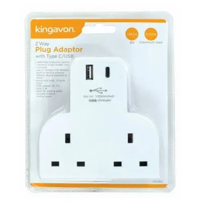 2-Way Type C/Usb Power Strip - By Kingavon