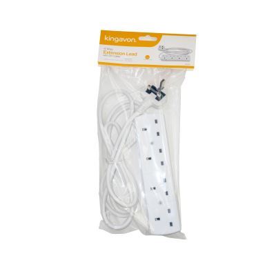 4-Way Extension Lead with 2m Cable - By Kingavon