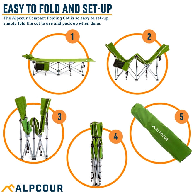 Alpcour Folding Camping Cot - Large