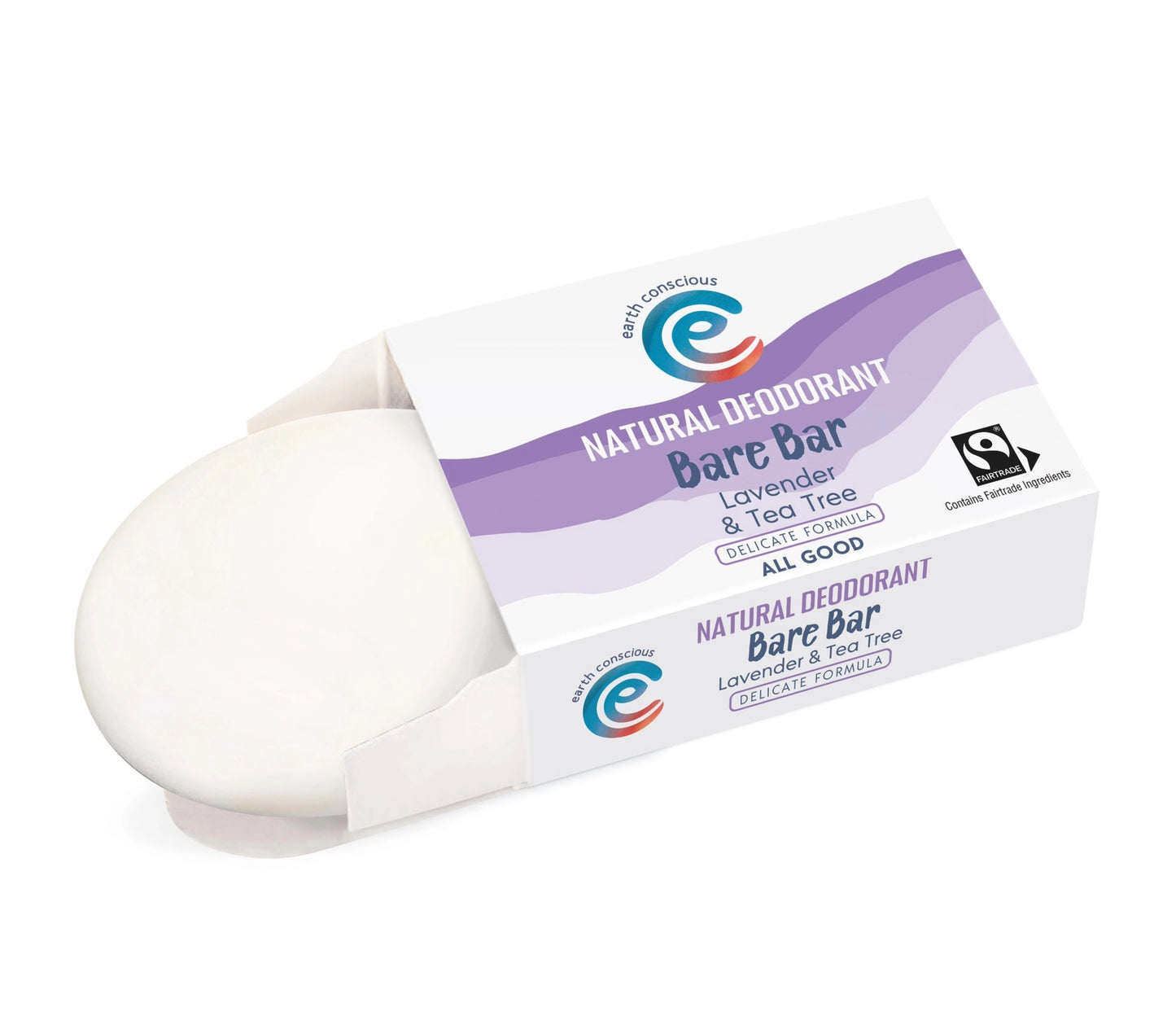 Bare Bar Delicate - Déodorant naturel à la lavande et à l'arbre à thé - 90 g (sans bicarbonate)