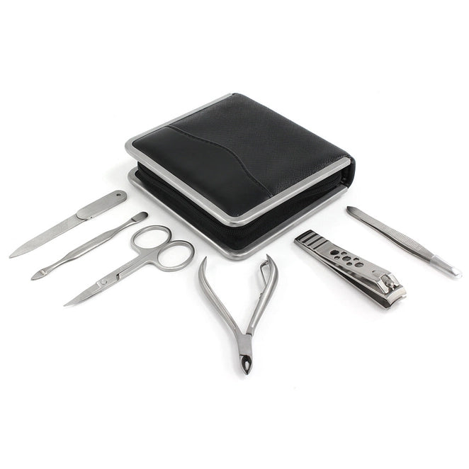 Grand coffret de manucure Saffiano noir