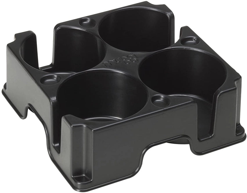 Plateau noir pour transporter des mugs, des tasses et des bouteilles