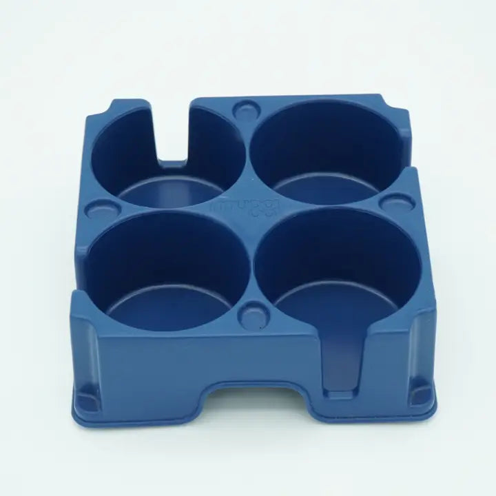 Plateau bleu pour transporter des mugs, des tasses et des bouteilles