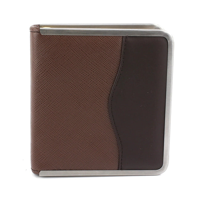 Coffret de manucure grand format Saffiano marron