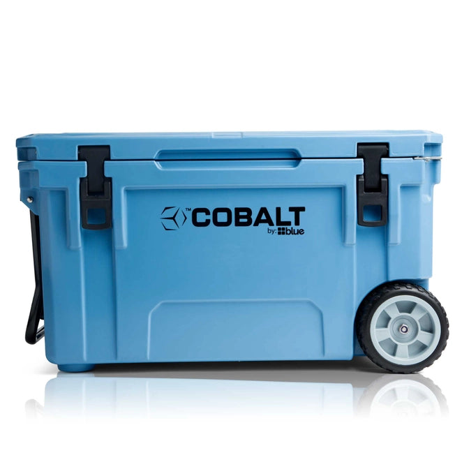 Glacière super-réfrigérée Cobalt 55 pintes avec roulettes, moulée par rotation