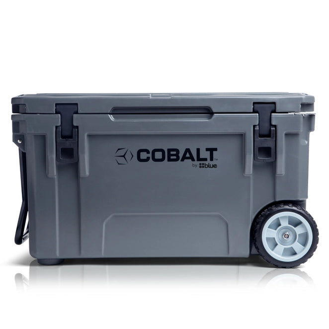 Glacière super-réfrigérée Cobalt 55 pintes avec roulettes, moulée par rotation
