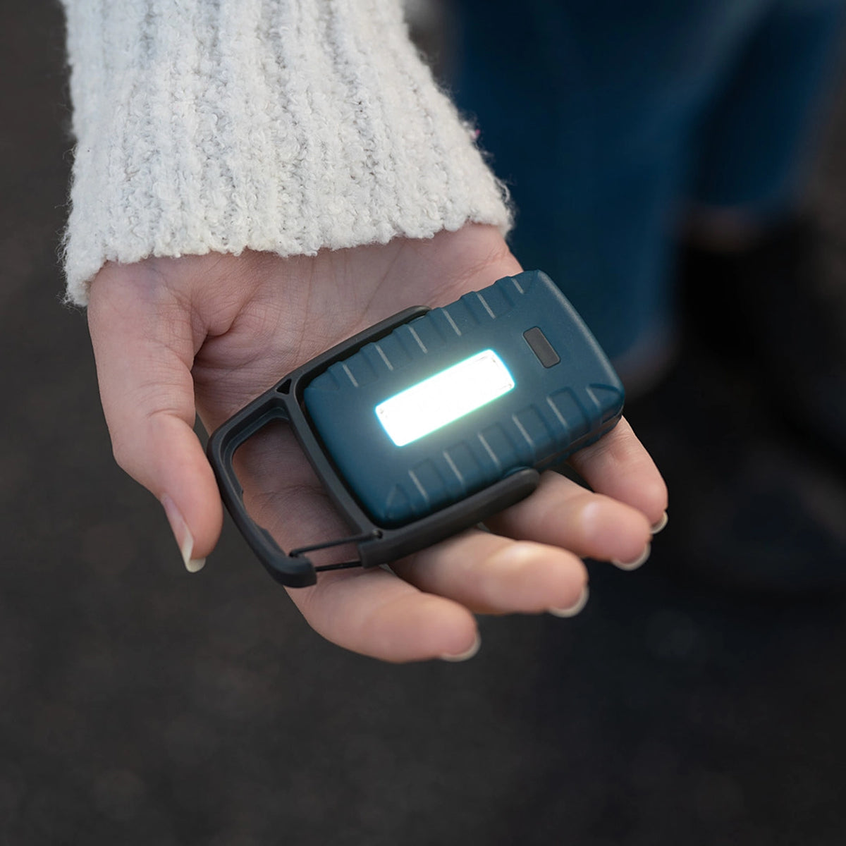 Compact Led Flashlight with White, Red and Emergency Light