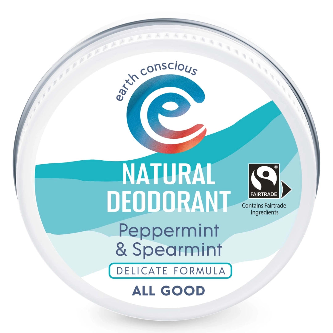 Délicat - Déodorant naturel sans bicarbonate à la menthe poivrée et à la menthe verte 60 g