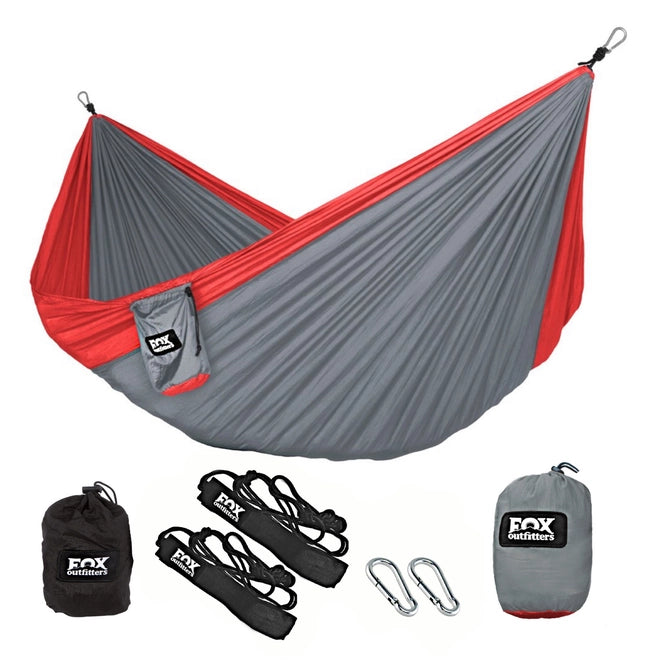 Hamac double - Rouge Gris