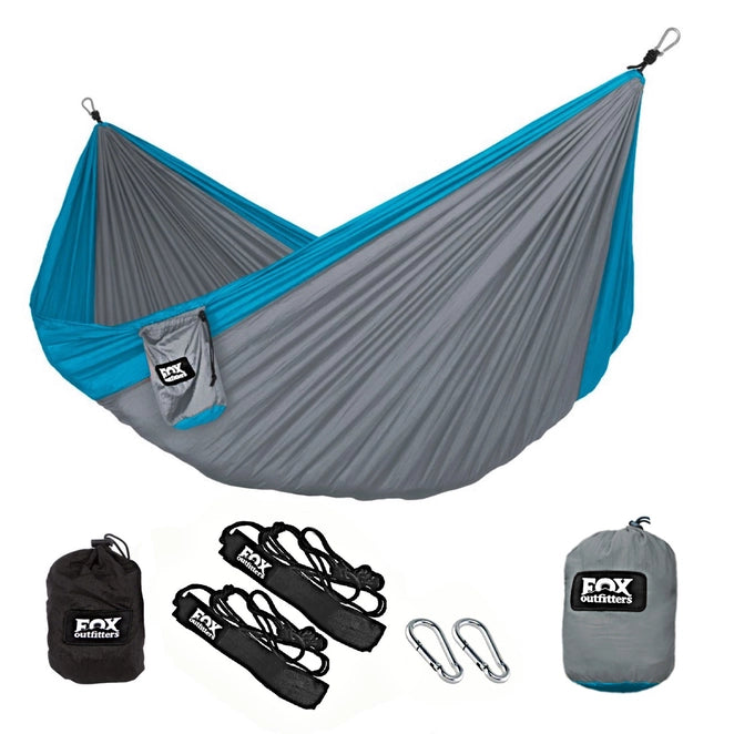 Hamac double - Bleu ciel gris