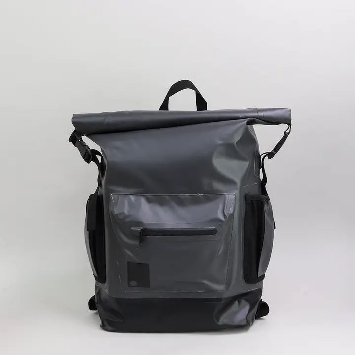 Sac à dos étanche avec rabat enroulable, couleur anthracite
