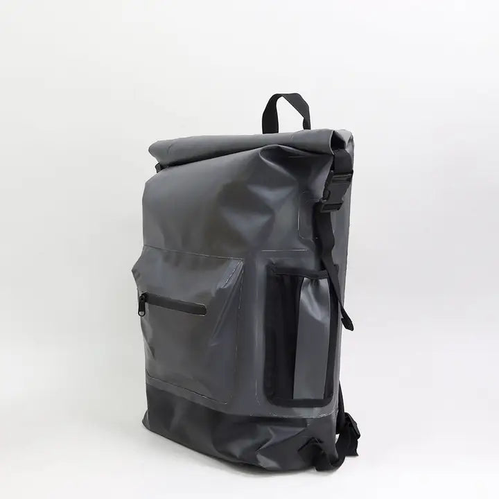 Sac à dos étanche avec rabat enroulable, couleur anthracite