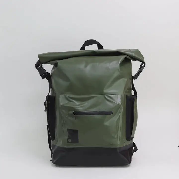 Sac à dos étanche avec fermeture à enroulement Vert