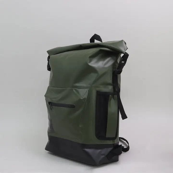 Sac à dos étanche avec fermeture à enroulement Vert