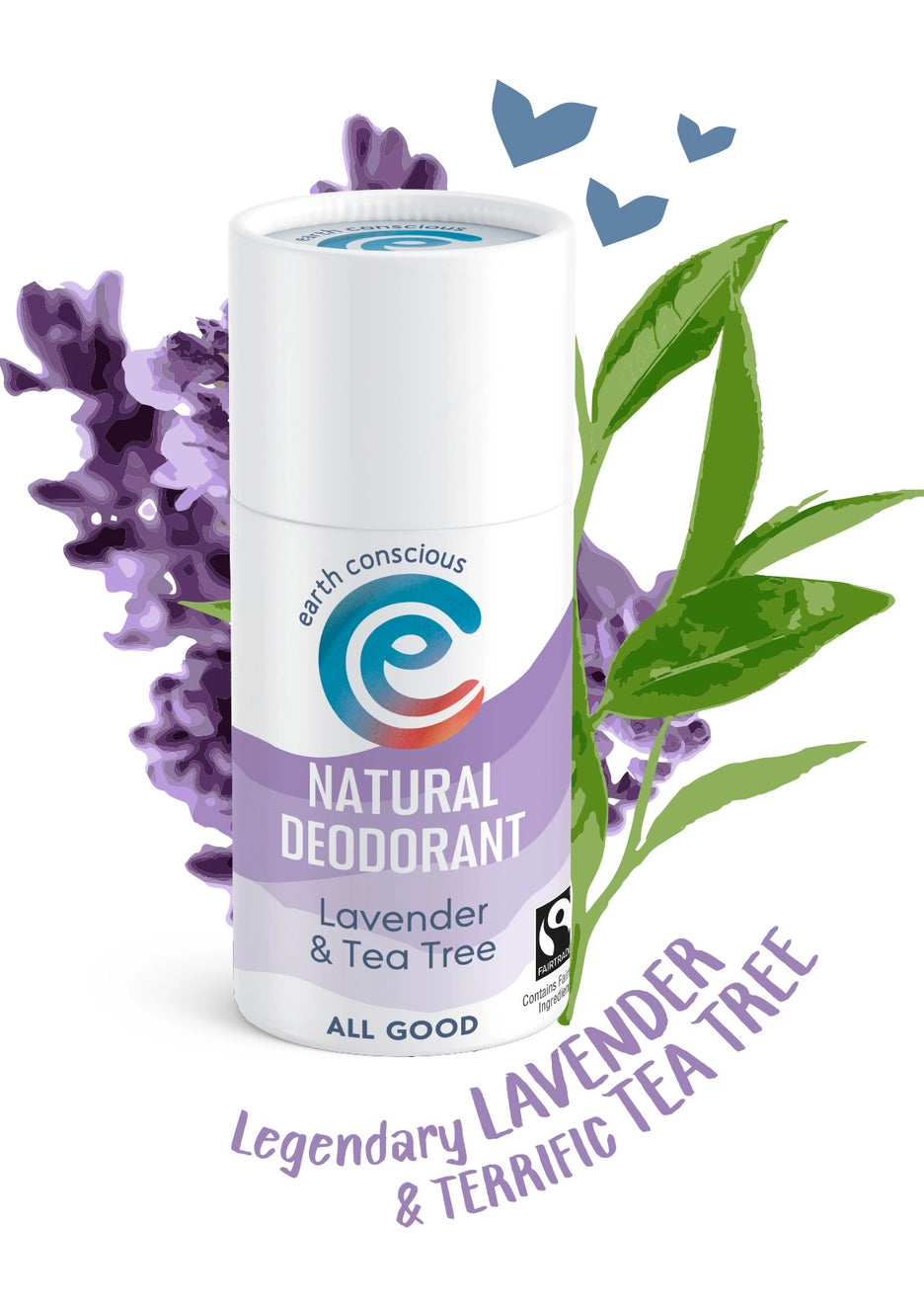 Earth Conscious Lavender & Tea Tree Natural Deodorant Stick