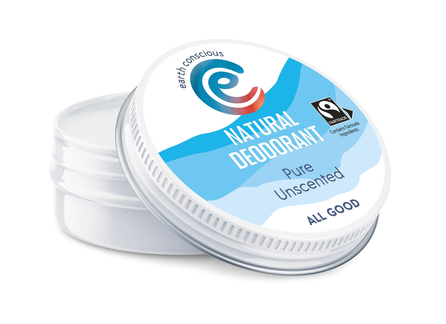 Baume déodorant pur et non parfumé Earth Conscious, boîte de 60 g