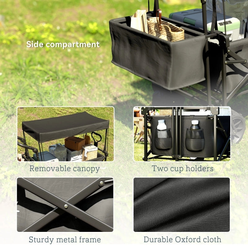 Folding Trolley Cart with Overhead Canopy