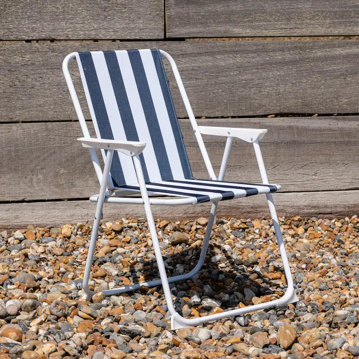 Fauteuil de jardin pliant Harbour Housewares (noir et blanc)