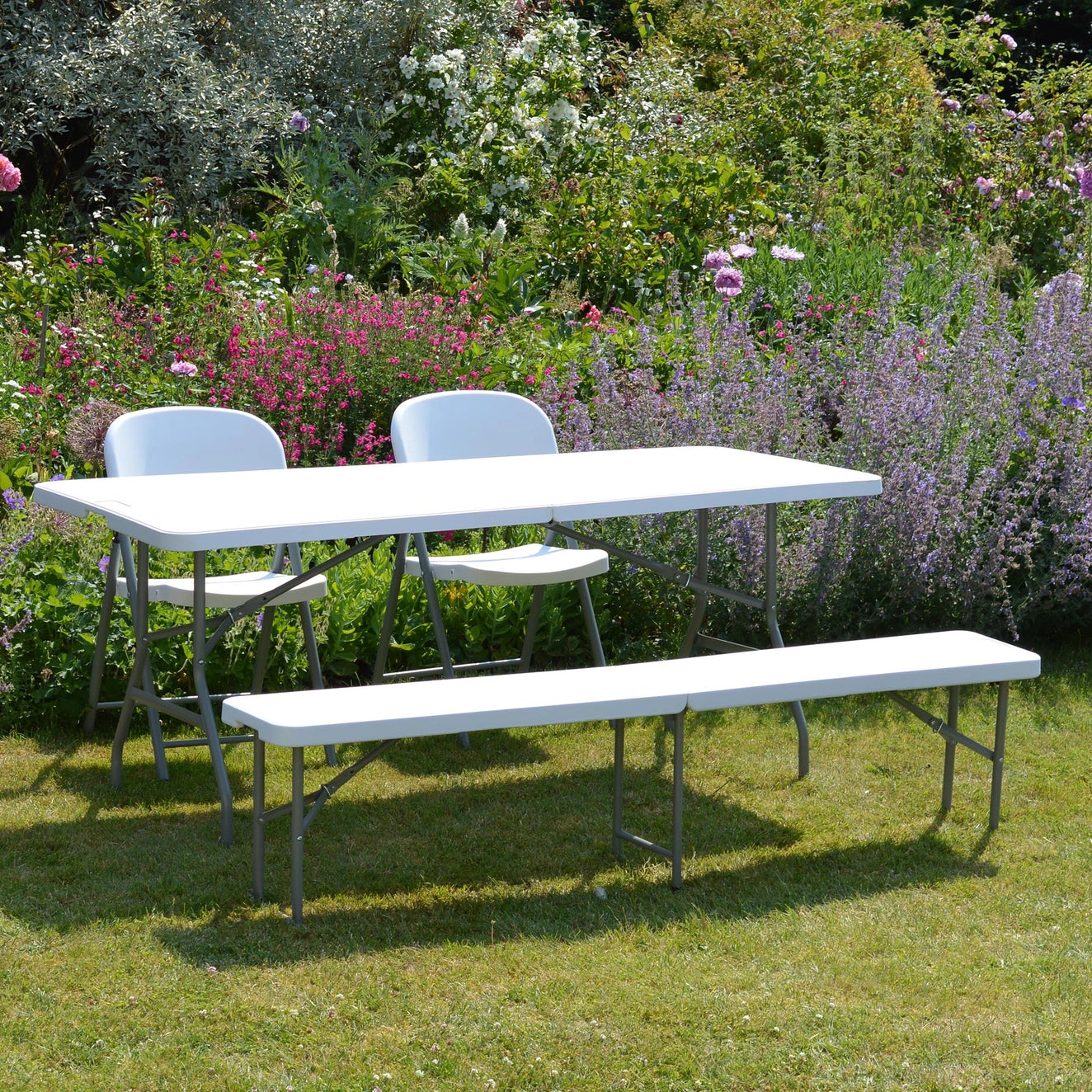 Harbour Housewares Rectangle Trestle Folding Table - 6"ft