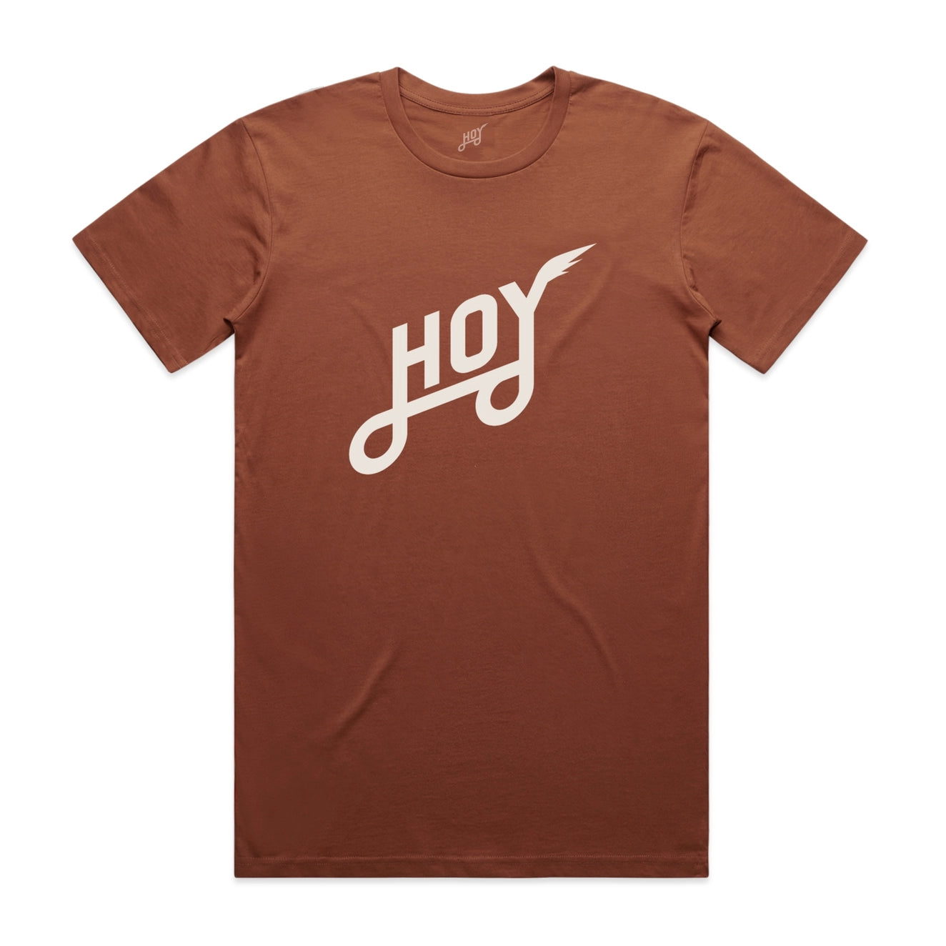 Hoy Classics Organic T-Shirt - Rust / Natural