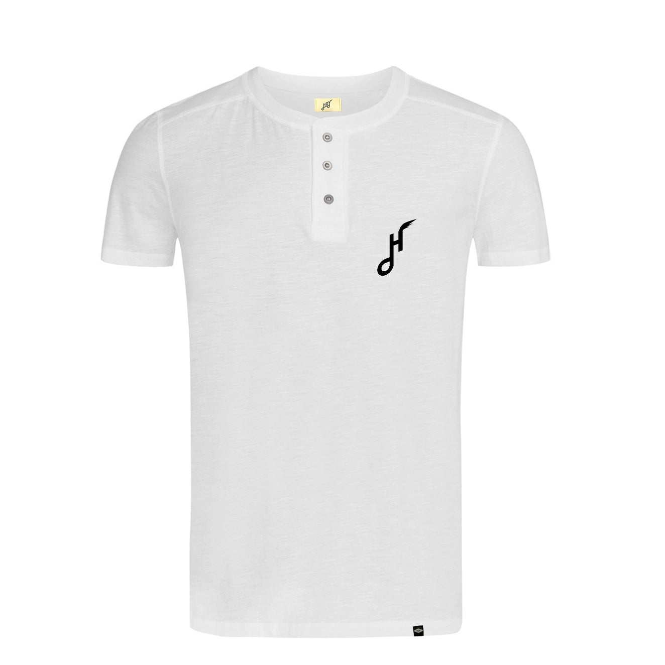 T-shirt Henley à manches courtes Hoy Downtown - Blanc