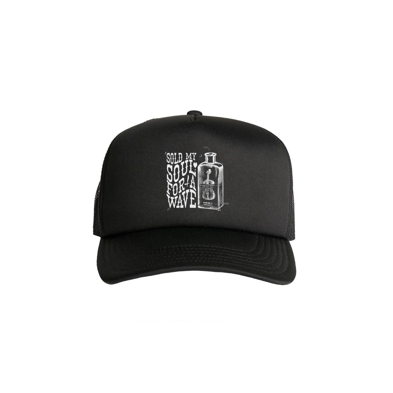 Casquette Trucker « Hoy Sold My Soul » - Noir/Blanc