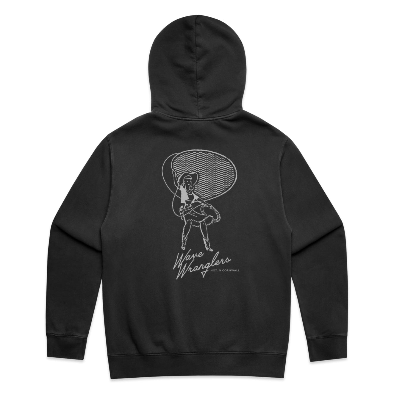 Sweat à capuche Hoy Wave Wranglers - Noir poussiéreux