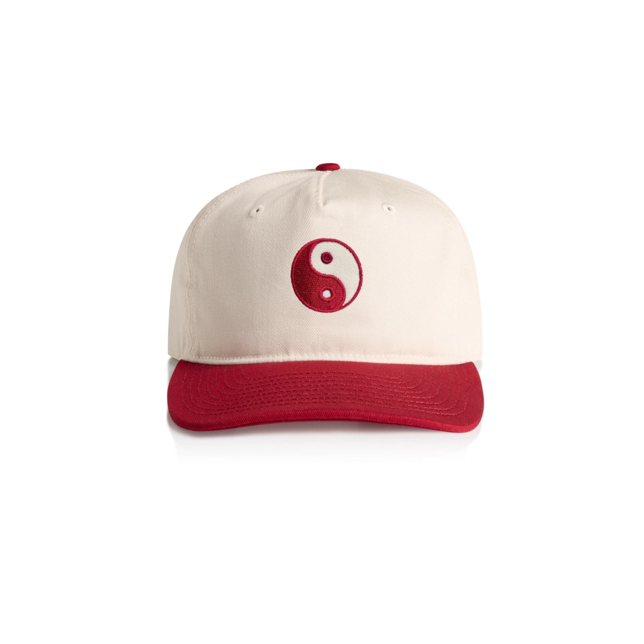 Casquette Hoy Yin Yang à cinq panneaux - Cramoisi