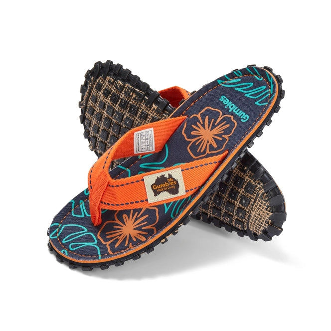 Chanclas Islander para hombre, color naranja hibisco