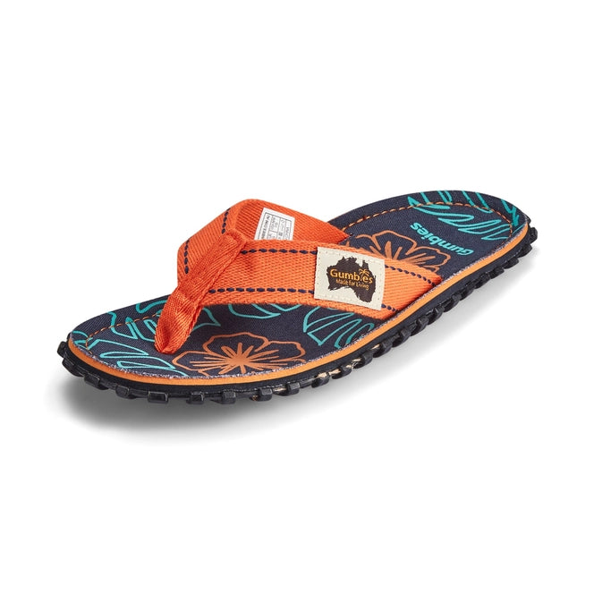 Chanclas Islander para hombre, color naranja hibisco