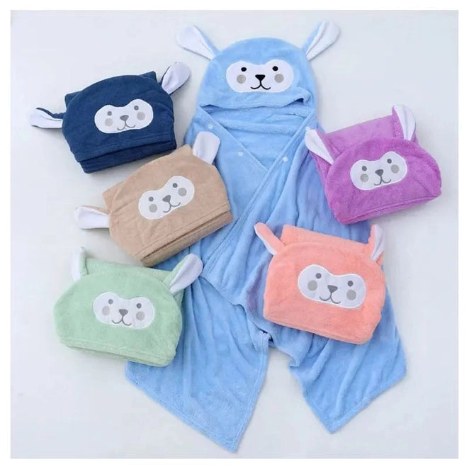 Serviette polaire corail pour enfant | Poncho polaire pour bébé