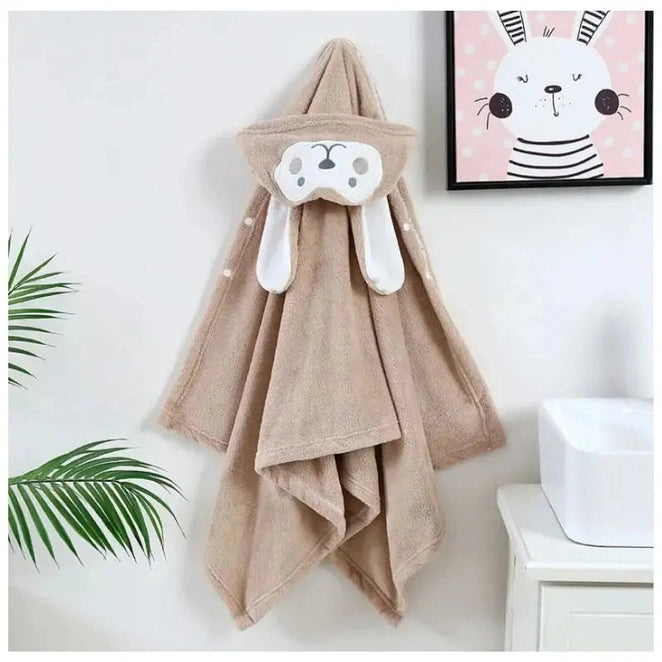 Serviette polaire corail pour enfant | Poncho polaire pour bébé