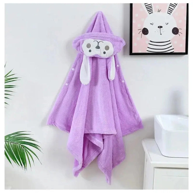 Serviette polaire corail pour enfant | Poncho polaire pour bébé