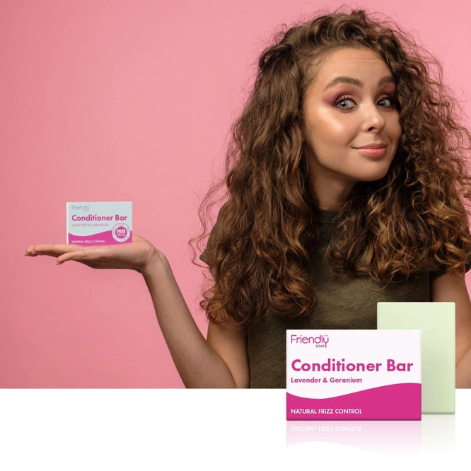 Après-shampoing solide à la lavande et au géranium – Écologique