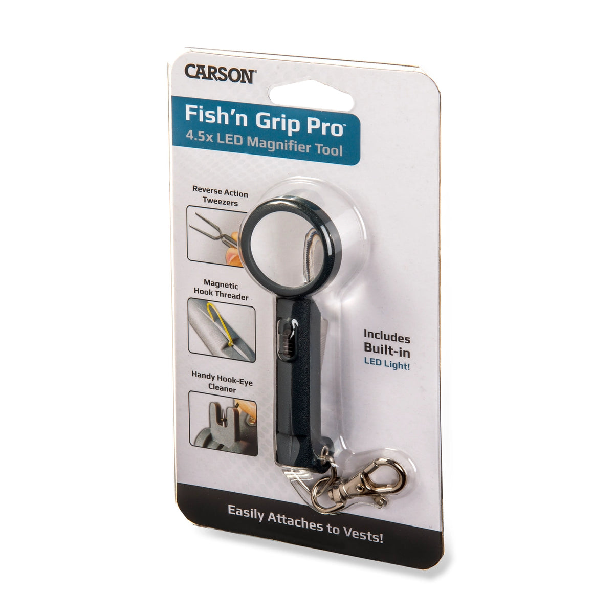 Multifunction Fishing Tool, Led Magnifier, Reverse Tweezers