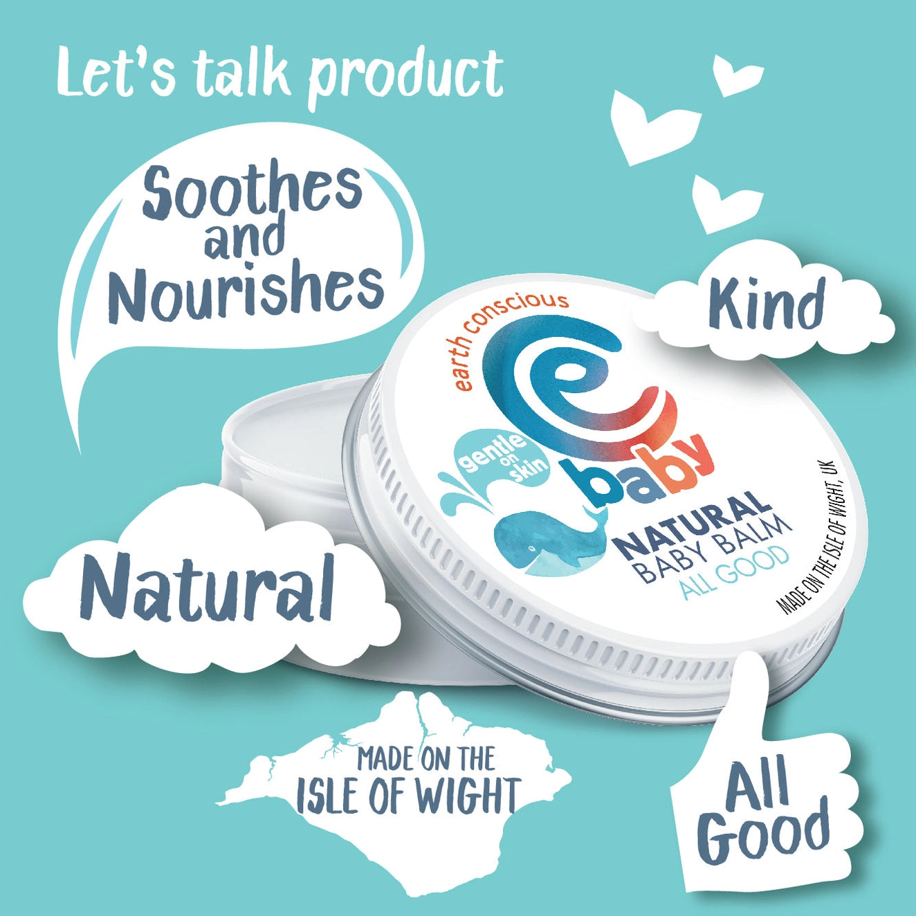 Natural Organic Baby Balm 60g Tin