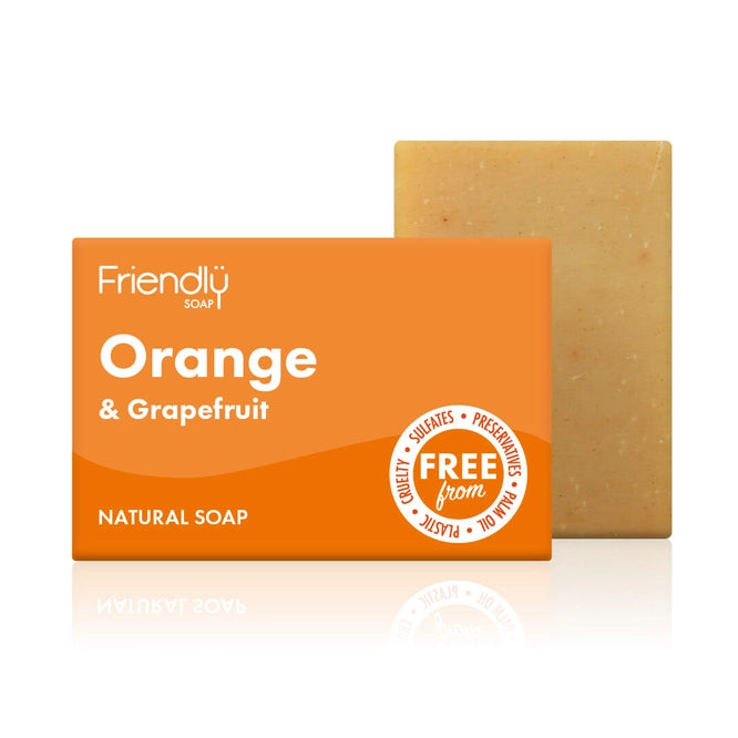 Barre de savon écologique à l'orange et au pamplemousse