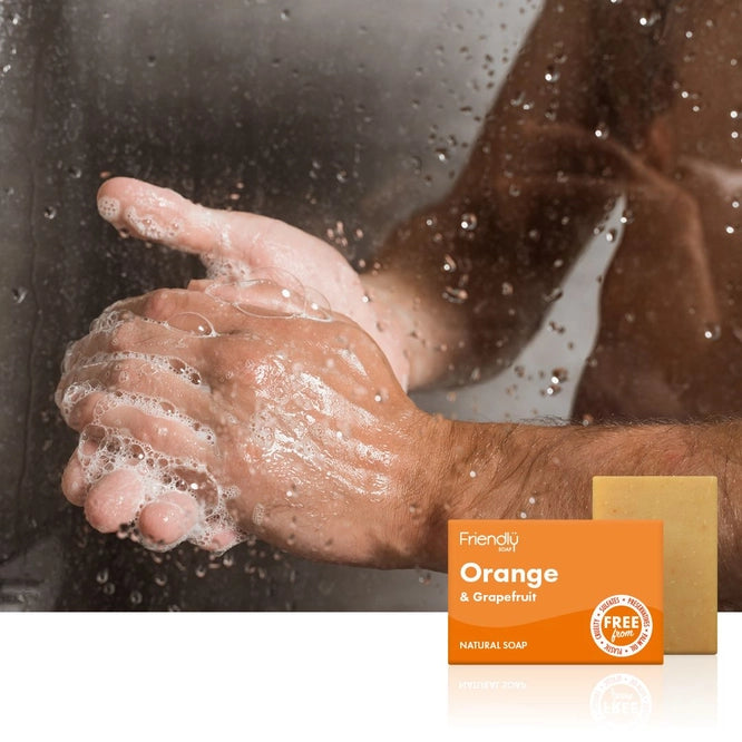 Barre de savon écologique à l'orange et au pamplemousse