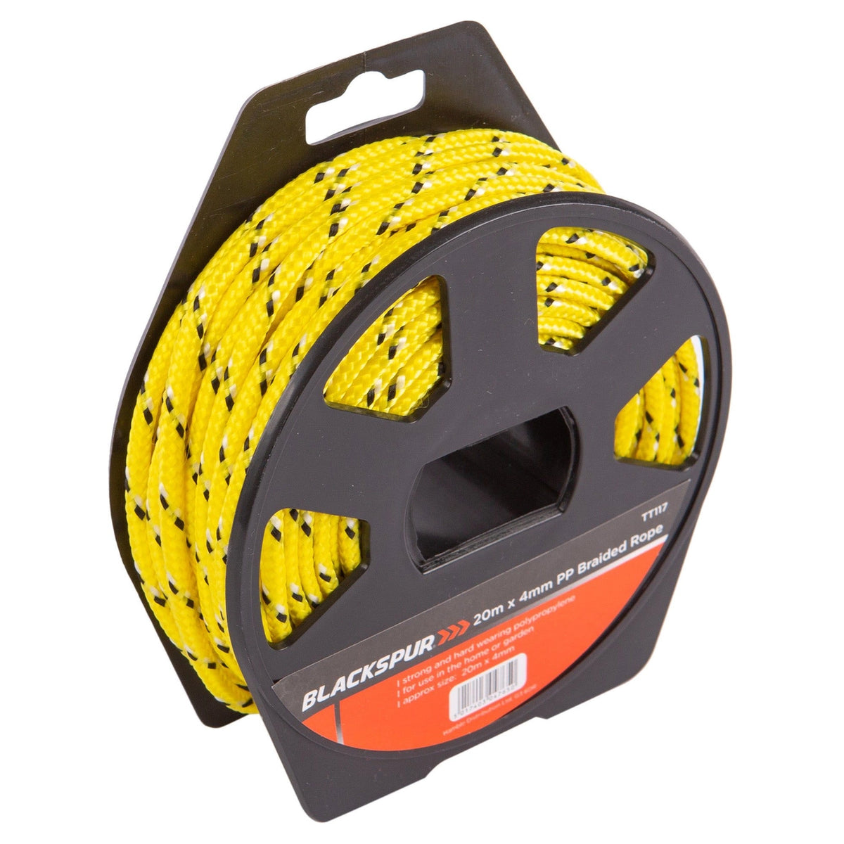 Polypropylene Braided Rope On Reel - 20m - Yellow
