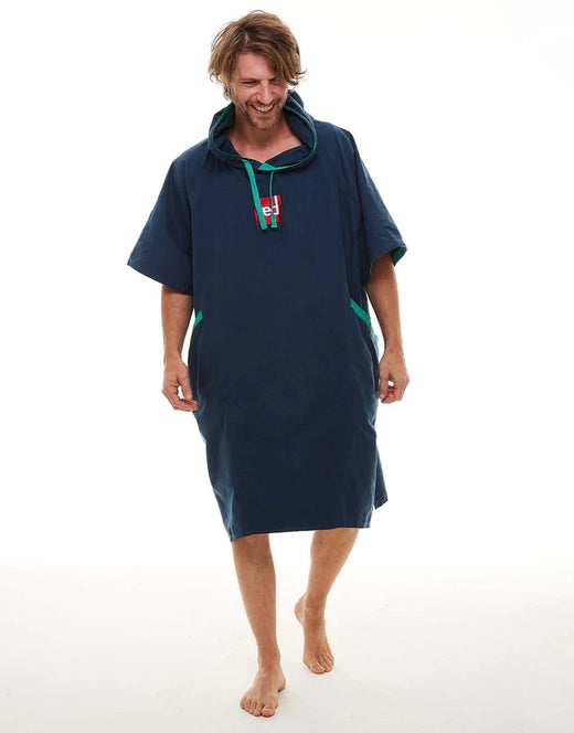 Peignoir de bain en microfibre à séchage rapide pour homme, bleu marine