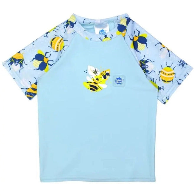 Traje de baño para niños con camiseta antierupciones | Camiseta antierupciones de manga corta