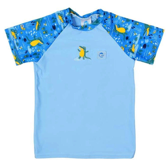 Traje de baño para niños con camiseta antierupciones | Camiseta antierupciones de manga corta