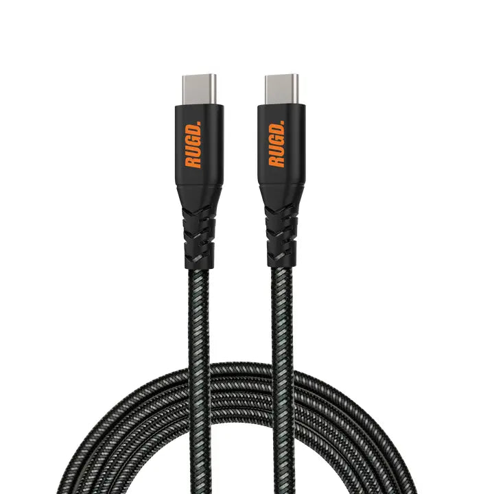 Cable de carga USB-C a USB-C de Rhino Power: 3 A, 60 W de potencia