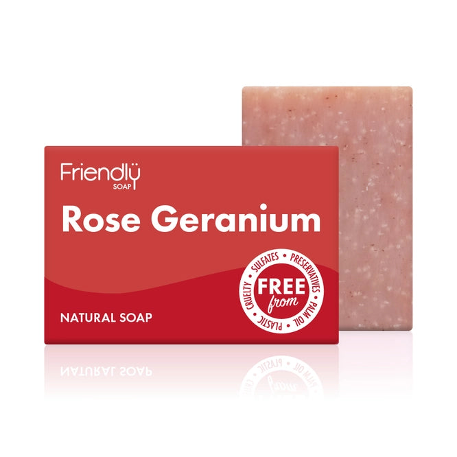 Barre de savon écologique au géranium rosat