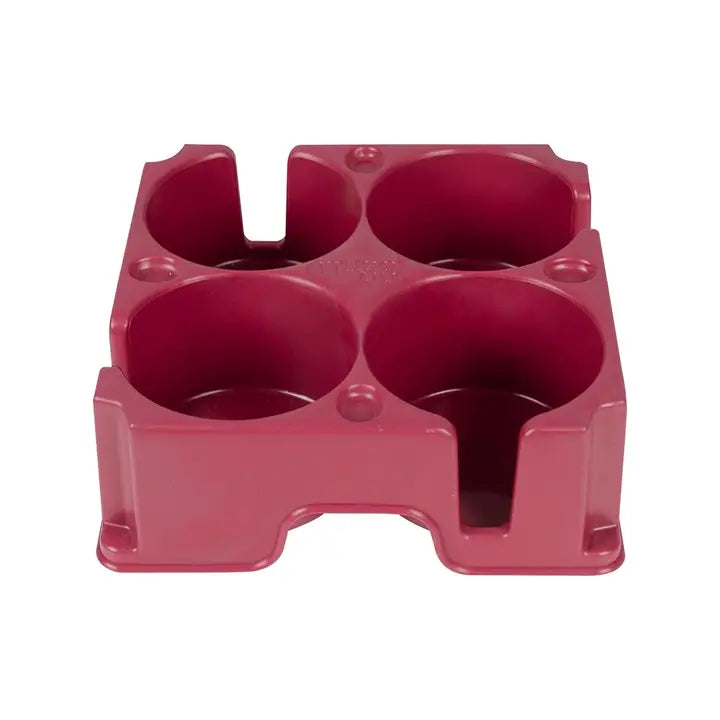 Plateau rouge pour transporter des mugs, des tasses et des bouteilles