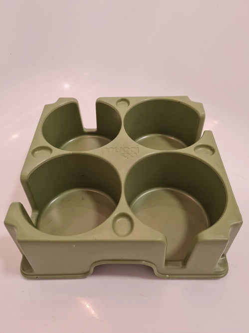 Plateau vert sauge pour transporter des mugs, des tasses et des bouteilles