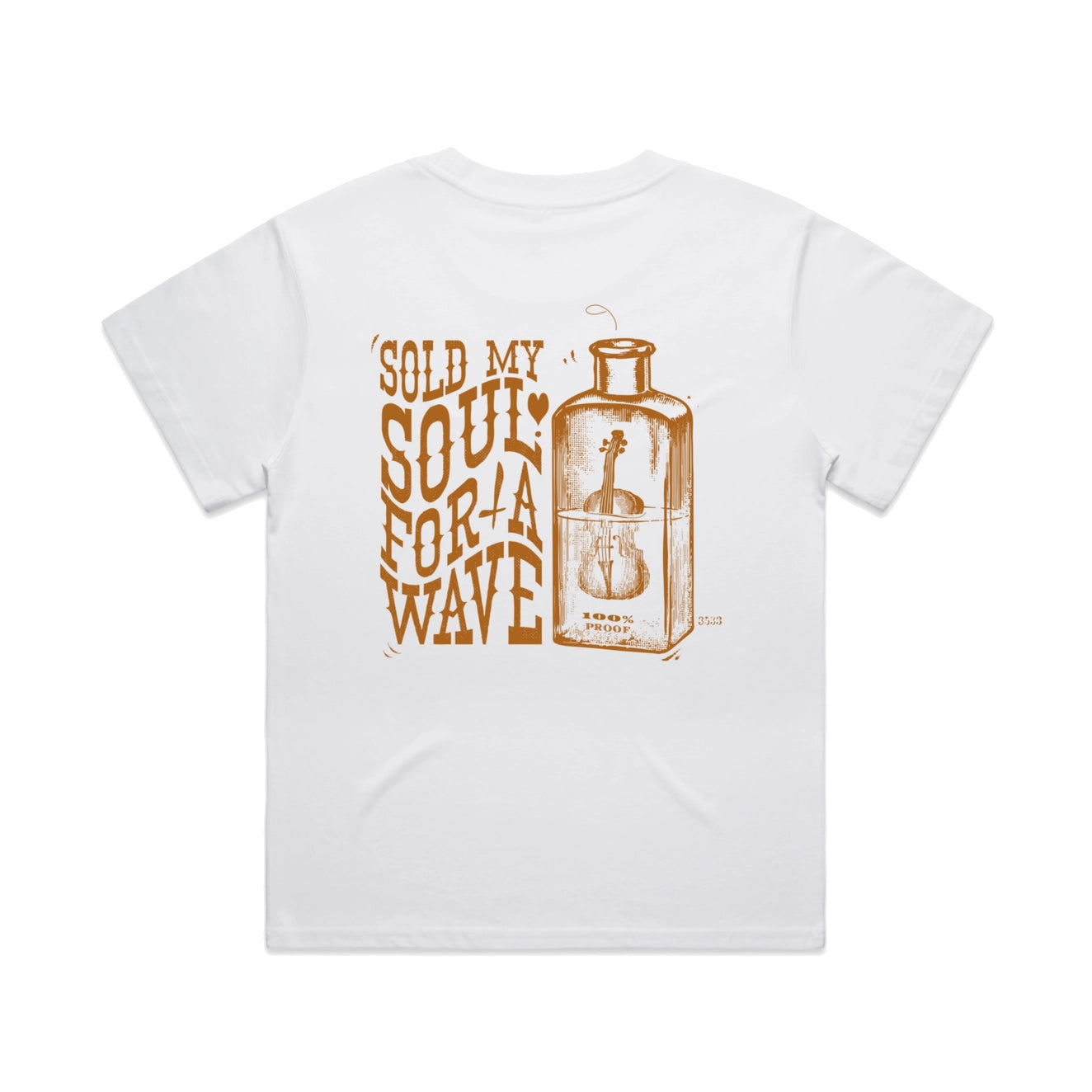 T-shirt Hoy Sold My Soul pour femme - Blanc / Cire sable