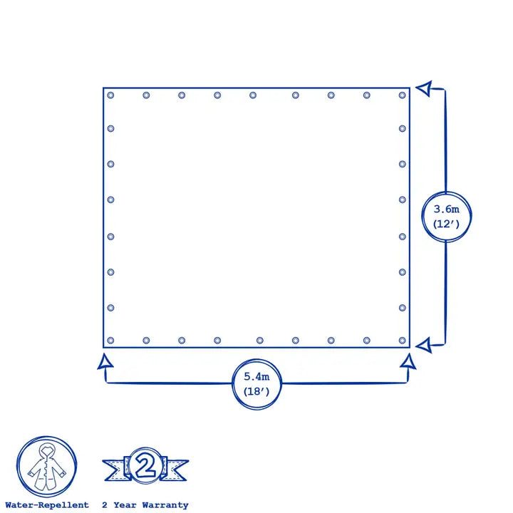 12ft X 18ft Waterproof Tarpaulin