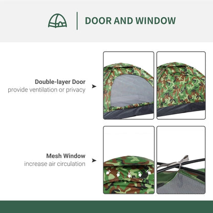 2 Person Camping Tent Dome (Camo)