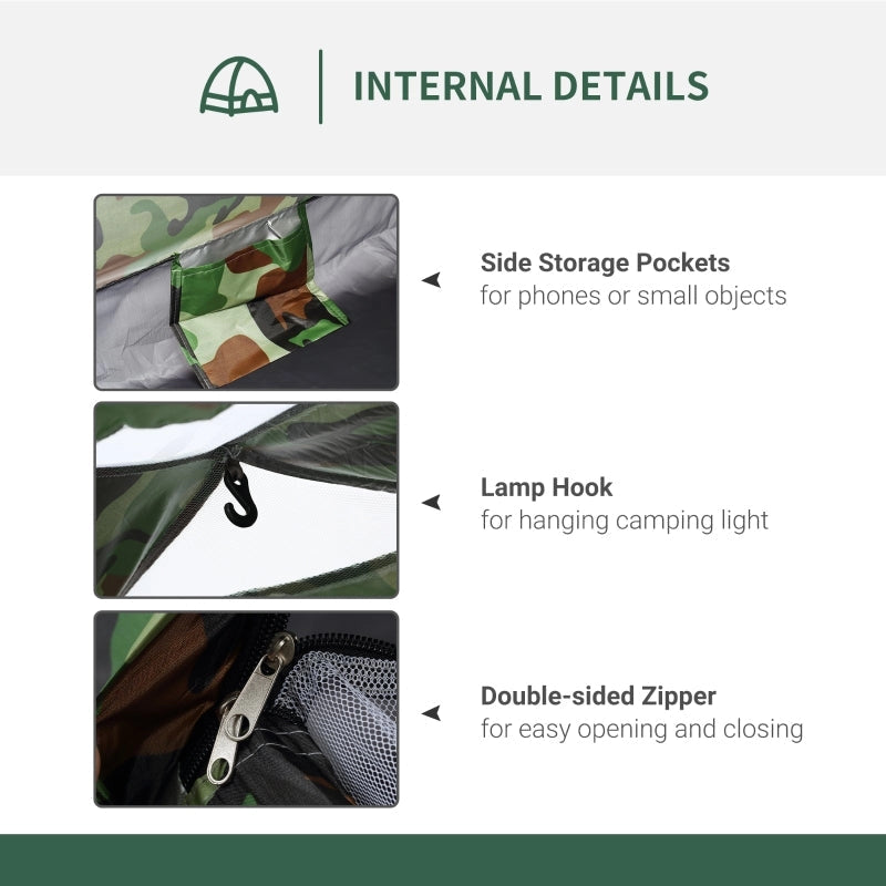 2 Person Camping Tent Dome (Camo)